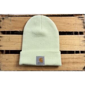 Carhartt Knit Beanie Hat Sea Foam Green Acrylic Watch Cap Logo